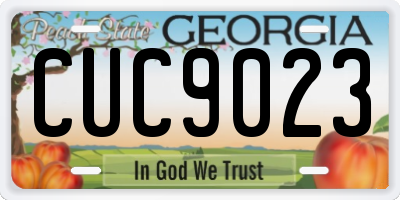 GA license plate CUC9023