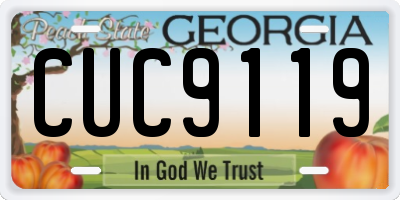 GA license plate CUC9119