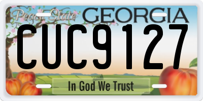 GA license plate CUC9127
