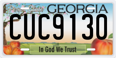 GA license plate CUC9130