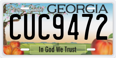 GA license plate CUC9472