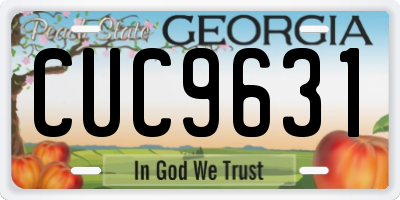 GA license plate CUC9631