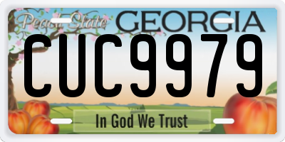 GA license plate CUC9979