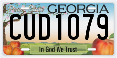GA license plate CUD1079