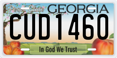 GA license plate CUD1460