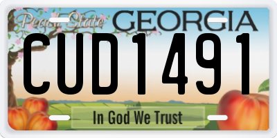 GA license plate CUD1491