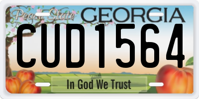 GA license plate CUD1564