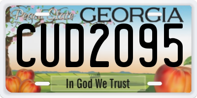 GA license plate CUD2095