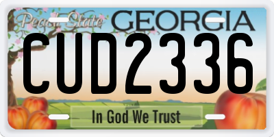 GA license plate CUD2336