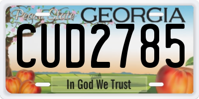 GA license plate CUD2785