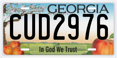 GA license plate CUD2976