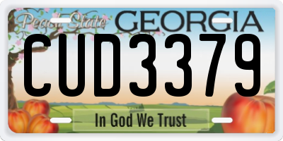 GA license plate CUD3379