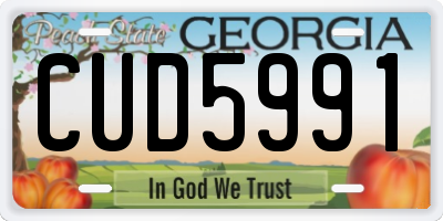 GA license plate CUD5991