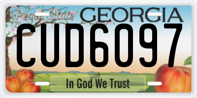 GA license plate CUD6097