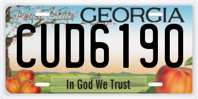GA license plate CUD6190