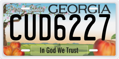 GA license plate CUD6227