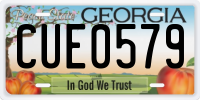 GA license plate CUE0579