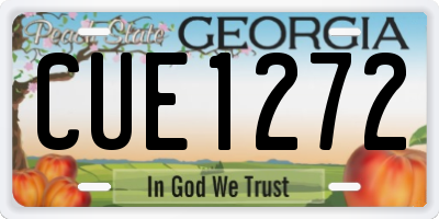 GA license plate CUE1272