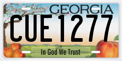 GA license plate CUE1277