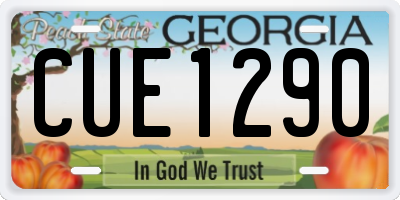GA license plate CUE1290