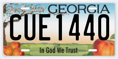 GA license plate CUE1440