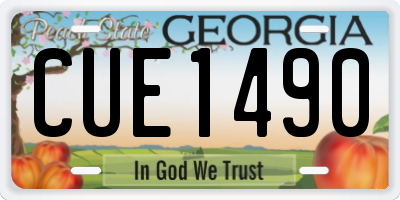 GA license plate CUE1490