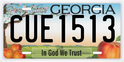 GA license plate CUE1513