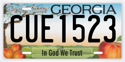 GA license plate CUE1523