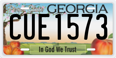 GA license plate CUE1573