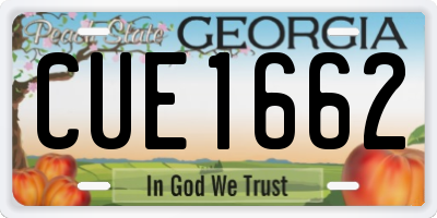 GA license plate CUE1662