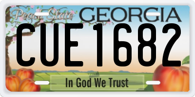 GA license plate CUE1682