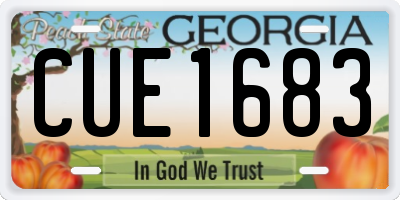 GA license plate CUE1683