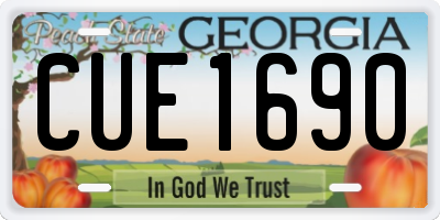 GA license plate CUE1690