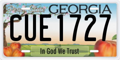 GA license plate CUE1727