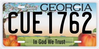 GA license plate CUE1762