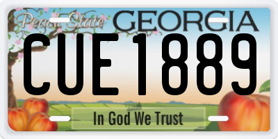 GA license plate CUE1889