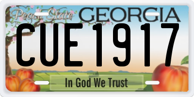 GA license plate CUE1917