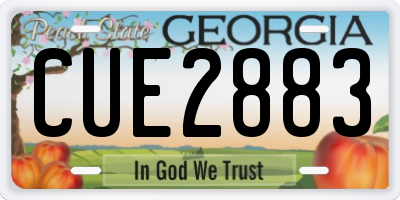 GA license plate CUE2883