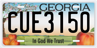 GA license plate CUE3150