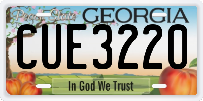 GA license plate CUE3220