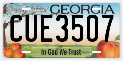 GA license plate CUE3507