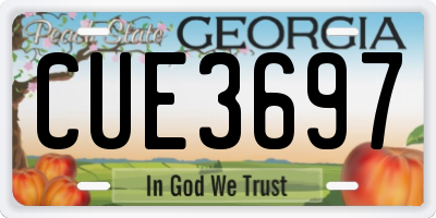 GA license plate CUE3697