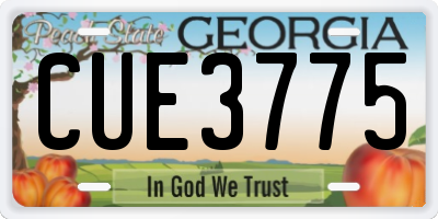GA license plate CUE3775