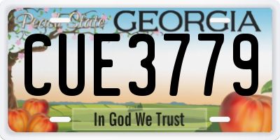 GA license plate CUE3779