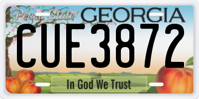 GA license plate CUE3872