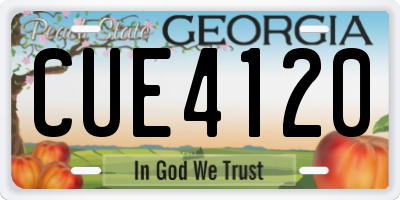 GA license plate CUE4120