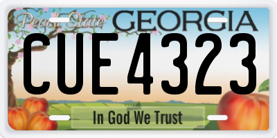 GA license plate CUE4323