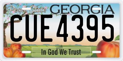 GA license plate CUE4395
