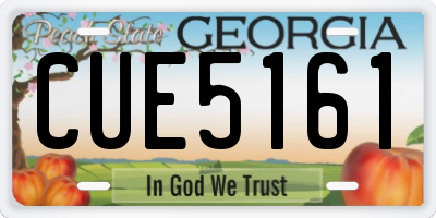 GA license plate CUE5161