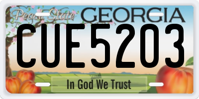 GA license plate CUE5203